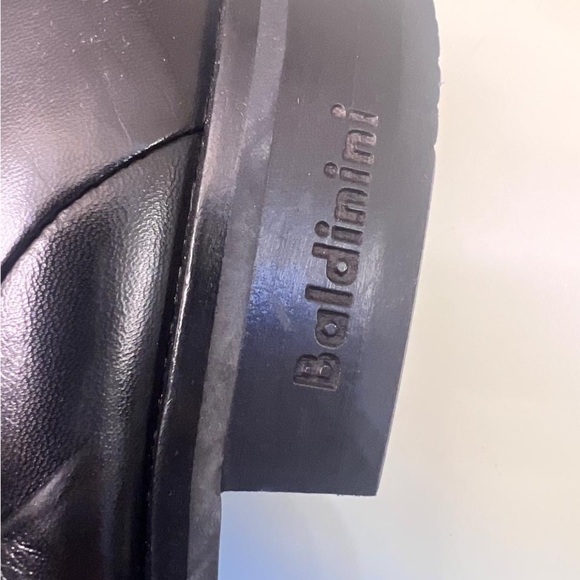 MADE IN ITALY LEATHER Baldinini Black Chukka Boots Polished Leather Lace-Up - Picture 5 of 14